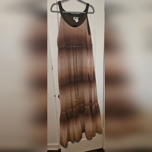 MUST GO!!! Robbie Bee Brown Maxi Dress slip under size 24.